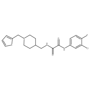 N1-(3-chloro-4-fluorophenyl)-N2-((1-(thiophen-2-ylmethyl)piperidin-4-yl)methyl)oxalamide Structure