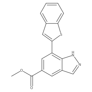 methyl-7-benzo[b]thiophen-2-yl-1H-indazole-5-methanoate结构式