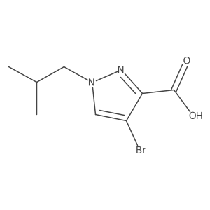 4-Bromo-1-isobutyl-1H-pyrazole-3-carboxylic acid Structure