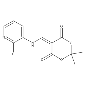 5-((2-Chloropyridin-3-ylamino)methylene)-2,2-dimethyl-1,3-dioxane-4,6-dione结构式