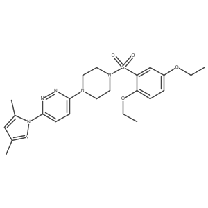3-(4-((2,5-diethoxyphenyl)sulfonyl)piperazin-1-yl)-6-(3,5-dimethyl-1H-pyrazol-1-yl)pyridazine Structure