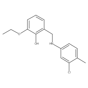 2-{[(3-Chloro-4-methylphenyl)amino]methyl}-6-ethoxyphenol Structure