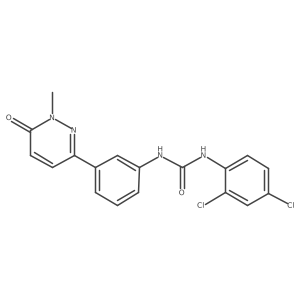 1-(2,4-Dichlorophenyl)-3-(3-(1-methyl-6-oxo-1,6-dihydropyridazin-3-yl)phenyl)urea结构式