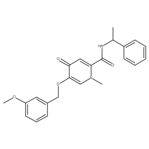 5-((3-methoxybenzyl)oxy)-1-methyl-4-oxo-N-(1-phenylethyl)-1,4-dihydropyridine-2-carboxamide结构式