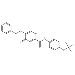 5-(benzyloxy)-4-oxo-N-(4-(trifluoromethoxy)phenyl)-1,4-dihydropyridine-2-carboxamide结构式