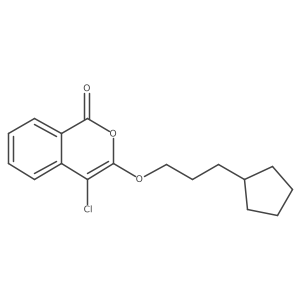 4-Chloro-3-(3-cyclopentylpropoxy)-1H-isochromen-1-one Structure