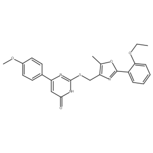 2-(((2-(2-Ethoxyphenyl)-5-methyloxazol-4-yl)methyl)thio)-6-(4-methoxyphenyl)pyrimidin-4-ol结构式