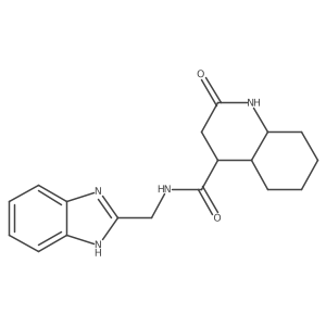 N-(1H-benzimidazol-2-ylmethyl)-2-oxo-3,4,4a,5,6,7,8,8a-octahydro-1H-quinoline-4-carboxamide Structure
