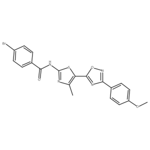 4-bromo-N-[(2Z)-5-[3-(4-methoxyphenyl)-1,2,4-oxadiazol-5-yl]-4-methyl-1,3-thiazol-2(3H)-ylidene]benzamide结构式