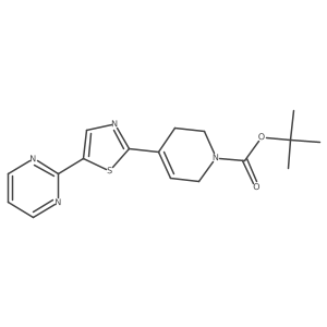tert-butyl 4-(5-(pyrimidin-2-yl)thiazol-2-yl)-3,6-dihydropyridine-1(2H)-carboxylate结构式