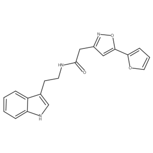 N-(2-(1H-indol-3-yl)ethyl)-2-(5-(furan-2-yl)isoxazol-3-yl)acetamide结构式