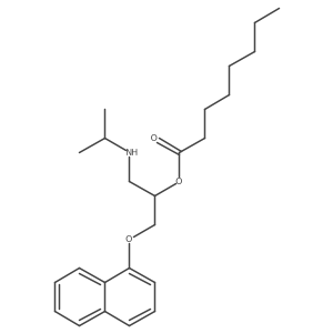 1-[[(1-Methylethyl)amino]methyl]-2-(1-naphthalenyloxy)ethyl octanoate结构式