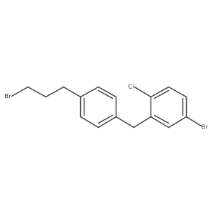 4-Bromo-2-(4-(3-bromopropyl)benzyl)-1-chlorobenzene结构式