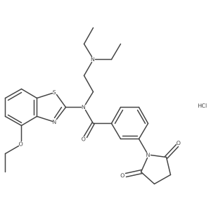 N-[2-(Diethylamino)ethyl]-3-(2,5-dioxopyrrolidin-1-YL)-N-(4-ethoxy-1,3-benzothiazol-2-YL)benzamide hydrochloride Structure