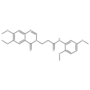 COc1ccc(OC)c(NC(=O)CCn2cnc3cc(OC)c(OC)cc3c2=O)c1结构式