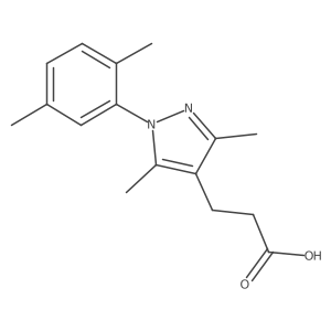 3-(1-(2,5-Dimethylphenyl)-3,5-dimethyl-1H-pyrazol-4-yl)propanoic acid结构式