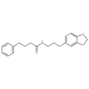 N-(2-(benzo[d][1,3]dioxol-5-yloxy)ethyl)-4-phenylbutanamide结构式
