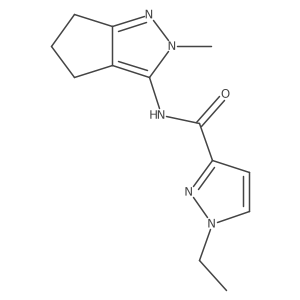 1-ethyl-N-(2-methyl-2,4,5,6-tetrahydrocyclopenta[c]pyrazol-3-yl)-1H-pyrazole-3-carboxamide Structure