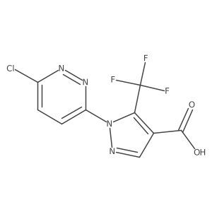 1-(6-chloropyridazin-3-yl)-5-(trifluoromethyl)-1H-pyrazole-4-carboxylic acid结构式
