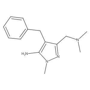 4-benzyl-3-[(dimethylamino)methyl]-1-methyl-1H-pyrazol-5-amine Structure