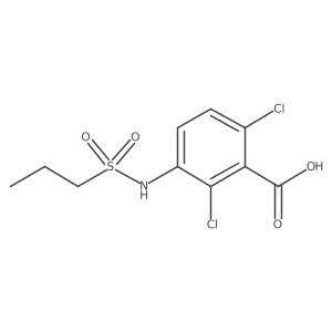 2,6-Dichloro-3-(propylsulfonamido)benzoic acid Structure