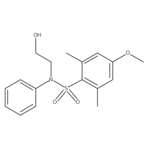 N-(2-hydroxyethyl)-4-methoxy-2,6-dimethyl-N-phenylbenzenesulfonamide Structure