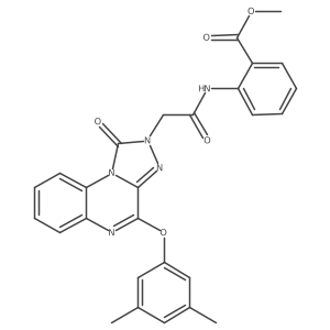 methyl 2-{2-[4-(3,5-dimethylphenoxy)-1-oxo-1H,2H-[1,2,4]triazolo[4,3-a]quinoxalin-2-yl]acetamido}benzoate Structure