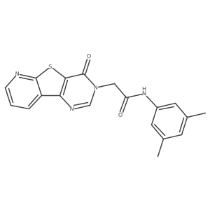 N-(3,5-dimethylphenyl)-2-{6-oxo-8-thia-3,5,10-triazatricyclo[7.4.0.0^{2,7}]trideca-1(9),2(7),3,10,12-pentaen-5-yl}acetamide结构式