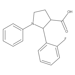 2-(2-Fluorophenyl)-1-phenylpyrrolidine-3-carboxylic acid结构式