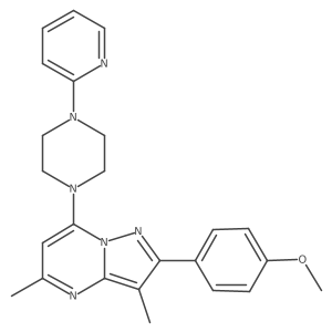 2-(4-Methoxyphenyl)-3,5-dimethyl-7-(4-pyridin-2-ylpiperazin-1-yl)pyrazolo[1,5-a]pyrimidine Structure