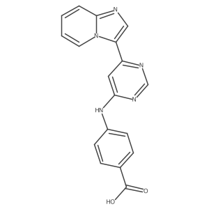 4-[(6-Imidazo[1,2-a]pyridin-3-yl-4-pyrimidinyl)amino]benzoic acid Structure