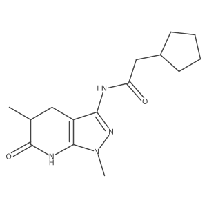 2-cyclopentyl-N-(1,5-dimethyl-6-oxo-4,5,6,7-tetrahydro-1H-pyrazolo[3,4-b]pyridin-3-yl)acetamide Structure