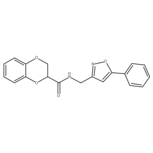 N-((5-phenylisoxazol-3-yl)methyl)-2,3-dihydrobenzo[b][1,4]dioxine-2-carboxamide Structure