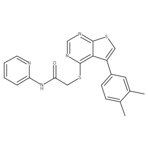 2-[[5-(3,4-Dimethylphenyl)thieno[2,3-d]pyrimidin-4-yl]thio]-N-2-pyridinylacetamide结构式