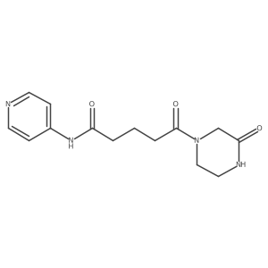 5-oxo-5-(3-oxopiperazin-1-yl)-N-(pyridin-4-yl)pentanamide Structure
