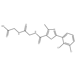 N-{[2-(2,3-dichlorophenyl)-4-methyl-1,3-thiazol-5-yl]carbonyl}glycylglycine结构式