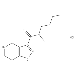 N-Butyl-N-methyl-4,5,6,7-tetrahydro-1H-pyrazolo[4,3-c]pyridine-3-carboxamide hydrochloride结构式
