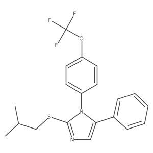 2-(isobutylthio)-5-phenyl-1-(4-(trifluoromethoxy)phenyl)-1H-imidazole结构式