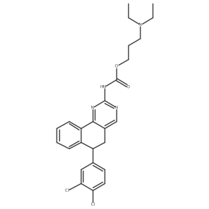 3-(Diethylamino)propyl 6-(3,4-dichlorophenyl)-5,6-dihydrobenzo[h]quinazolin-2-ylcarbamate Structure