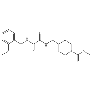 Methyl 4-((2-((2-methoxybenzyl)amino)-2-oxoacetamido)methyl)piperidine-1-carboxylate结构式