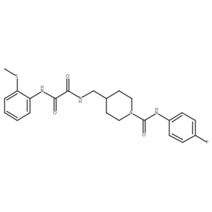 N1-((1-((4-fluorophenyl)carbamoyl)piperidin-4-yl)methyl)-N2-(2-(methylthio)phenyl)oxalamide结构式