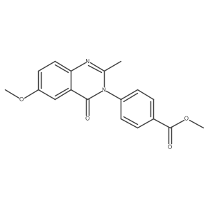 methyl 4-(6-methoxy-2-methyl-4-oxoquinazolin-3(4H)-yl)benzoate结构式