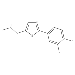 1-(2-(3,4-difluorophenyl)thiazol-5-yl)-N-methylmethanamine结构式