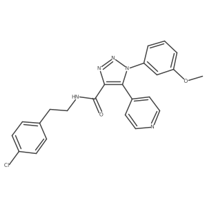 N-[2-(4-chlorophenyl)ethyl]-1-(3-methoxyphenyl)-5-(pyridin-4-yl)-1H-1,2,3-triazole-4-carboxamide结构式