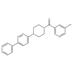 (5-Bromopyridin-3-yl)(4-(6-(pyridin-4-yl)pyridazin-3-yl)piperazin-1-yl)methanone Structure