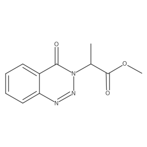 Methyl 2-(4-oxo-3,4-dihydro-1,2,3-benzotriazin-3-yl)propanoate结构式