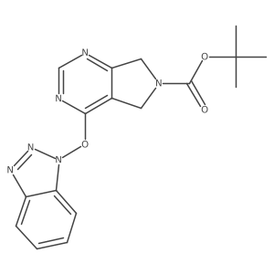 tert-butyl 4-(1H-benzo[d][1,2,3]triazol-1-yloxy)-5H-pyrrolo[3,4-d]pyrimidine-6(7H)-carboxylate结构式