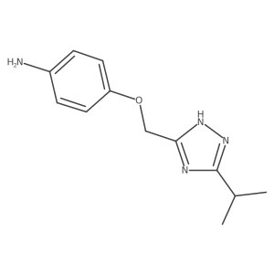 4-((5-isopropyl-1H-1,2,4-triazol-3-yl)methoxy)aniline结构式