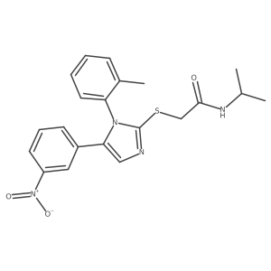 N-isopropyl-2-((5-(3-nitrophenyl)-1-(o-tolyl)-1H-imidazol-2-yl)thio)acetamide结构式
