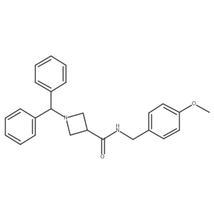 1-benzhydryl-N~3~-(4-methoxybenzyl)-3-azetanecarboxamide结构式